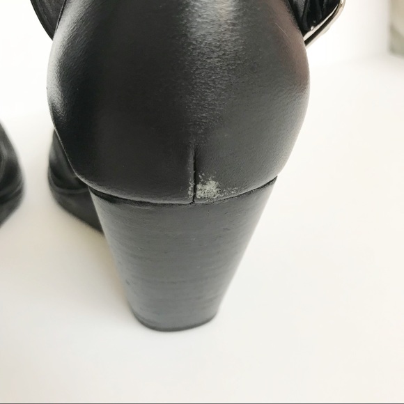 FREE PEOPLE JEFFERY CAMPBELL Black Leather Wedges - Picture 5 of 8